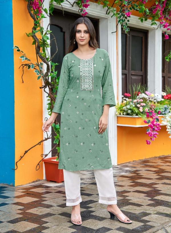 Tips And Tops Satrangi Vol 3 Rayon Fancy Kurti With Bottom Collection